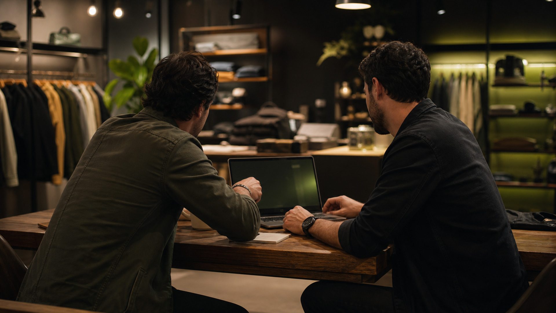 Duas pessoas trabalhando juntas em um notebook